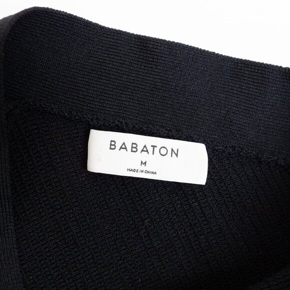 Aritzia Babaton Sculpt Knit Criss Cross Dress Black Bodycon Ribbed Mini - Picture 5 of 10